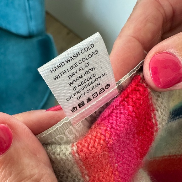 NWOT Classic Subtle Luxury Striped Wrap Sweater, Size M/L - Picture 5 of 11